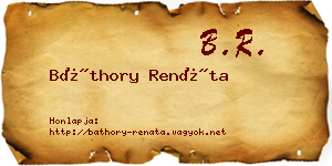 Báthory Renáta névjegykártya